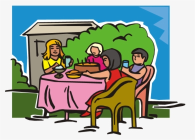 Friends Dining Cliparts - Eat Outside Clipart, HD Png Download, Transparent PNG