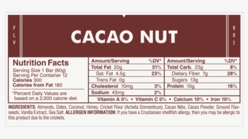 Exo Protein Bar Nutrition Facts, HD Png Download, Transparent PNG