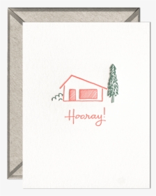 Hooray Home Letterpress Greeting Card With Envelope - Handwritten Happy Birthday Card, HD Png Download, Transparent PNG
