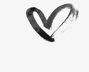 Heart Hearts Drawing Black Tumblr Draw Png Black Ribbon - Heart Drawing Transparent Background, Png Download, Transparent PNG