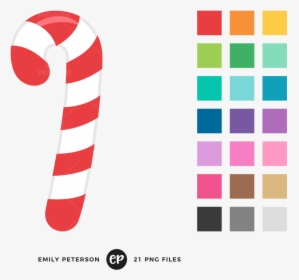 Candy Cane Canes Clipart By Emily Peterson Studio Transparent - Ice Lolly Clip Art, HD Png Download, Transparent PNG