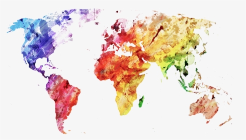A New Year And A New Home For Moment Sketchers - Colourful World Map, HD Png Download, Transparent PNG