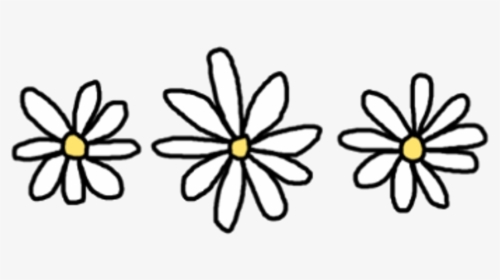 Flower Drawing Png Tumblr - Stickers Flower, Transparent Png, Transparent PNG