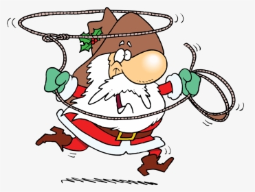 Hat Christmas Lasso Transprent - Cowboy Santa Claus Clipart, HD Png Download, Transparent PNG