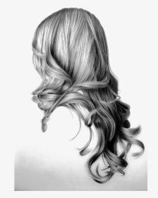 Hair From Behind Drawing, HD Png Download, Transparent PNG