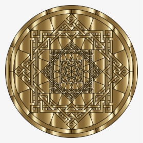 Gold,symmetry,metal - Circle, HD Png Download, Transparent PNG