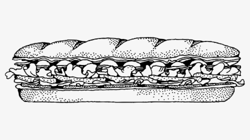 Submarine Big Image Png - Sub Sandwich Clipart Black And White, Transparent Png, Transparent PNG