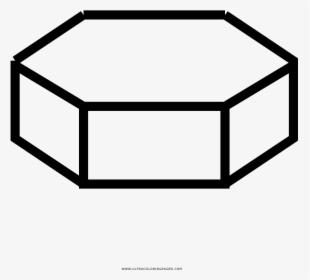 Hexagon Coloring Page - Draw A Lego Brick, HD Png Download, Transparent PNG