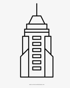 Empire State Building Coloring Page - Line Art, HD Png Download, Transparent PNG