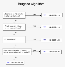 Brugada Syndrome Algorithm - Brugada Algorithm Wide Complex Tachycardia, HD Png Download, Transparent PNG