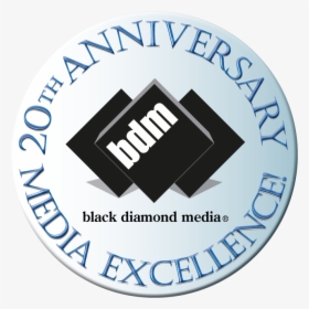 Black Diamond Media 20th Anniversary Logo - Emblem, HD Png Download, Transparent PNG