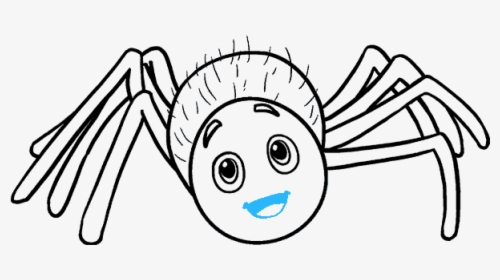 How To Draw Cartoon Spider - Spider Drawing Png, Transparent Png, Transparent PNG