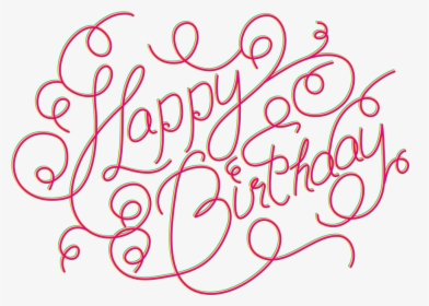 Happy Birthday Girly Fonts Clipart - Birthday Calligraphy Fonts, HD Png Download, Transparent PNG