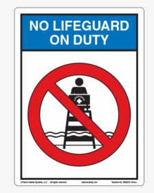 Clarion No Lifeguard On Duty Signs Come In Several - Boeing 767 Cockpit Door, HD Png Download, Transparent PNG