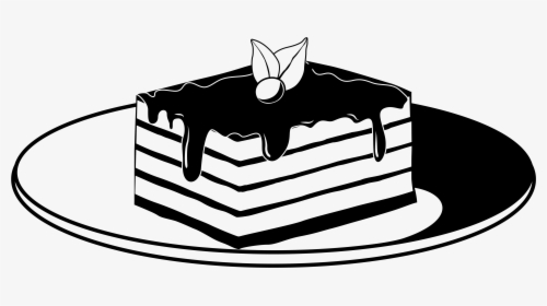 Chocolate Cake Clipart , Png Download - Chocolate Cake Clipart Black And White, Transparent Png, Transparent PNG