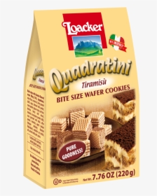 Loacker Tiramisu Quadratini, - Loacker Quadratini Tiramisu Wafer 125 Gm, HD Png Download, Transparent PNG