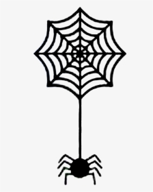 Spooky Spider Spir Freetoedit - Spider Web Clip Art Black And White, HD Png Download, Transparent PNG