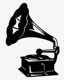 Wall Decals Music - Record Player Line Art Transparent, HD Png Download, Transparent PNG