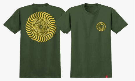 Spitfire Classic Swirl T-shirt Military Green - アシッド ブラック チェリー T シャツ, HD Png Download, Transparent PNG