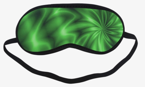 Green Shiny Swirl Sleeping Mask - Funny Sleeping Eye Mask Design, HD Png Download, Transparent PNG