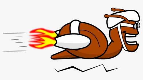 Snail, Rocket, Speeding, Helmet, Cartoon, Comic, Funny - Rocket Snail, HD Png Download, Transparent PNG