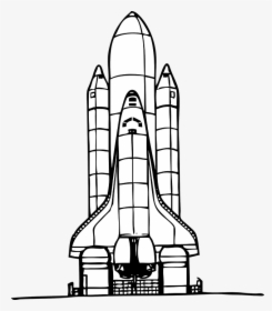 Space Clipart Spaceship Nasa - Space Shuttle Challenger Outline, HD Png Download, Transparent PNG