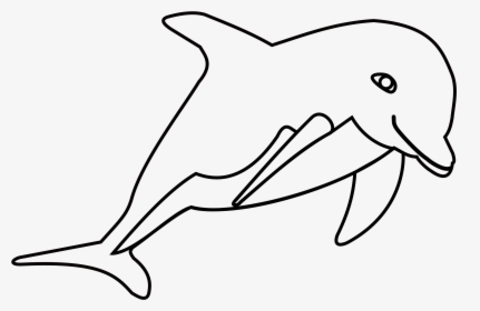 Outline Picture Of Dolphin, HD Png Download, Transparent PNG
