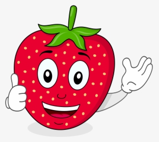 Vector Download Funtime Fruits Tasty Snacks For Kids - Happy Strawberry Thumbs Up, HD Png Download, Transparent PNG