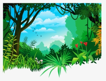 Download Jungle Background Png Clipart Tropical And - Cartoon Jungle  Background, Transparent Png , Transparent Png Image - PNGitem