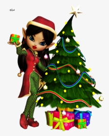 Christmas Tree Christmas Day Image Gif Clip Art - Imagenes De Muñecas De Navidad, HD Png Download, Transparent PNG