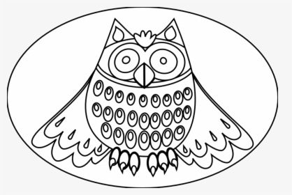 Vector Of A Cross Eyed Cartoon Owl Coloring Page Outline - Coloring Svg Owl, HD Png Download, Transparent PNG
