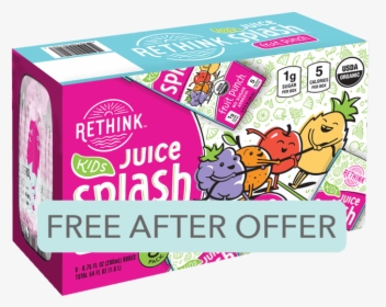 Pink Splash Png -rethink™ Kids Juice Splash Offer - Rethink Fruit Punch Barcode, Transparent Png, Transparent PNG