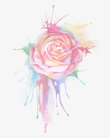 Rose Painting , Png Download - Watercolor Paint Splash Png, Transparent Png, Transparent PNG