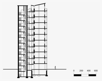Milano Qt8 Edificio Ina-casa Sezione - Building, HD Png Download, Transparent PNG