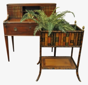 Faux Books Desk And Planter, HD Png Download, Transparent PNG