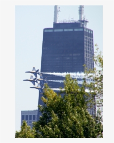 Blue Angels Plane Between Buildings, HD Png Download, Transparent PNG
