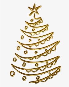 Spruce, Christmas Tree, Christmas, Gold, Golden - Christmas Ornament, HD Png Download, Transparent PNG