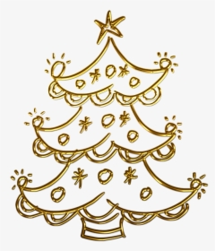 Spruce, Christmas Tree, Christmas, Gold, Golden - Christmas Tree, HD Png Download, Transparent PNG
