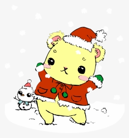 Christmas, Bear, Potato, Noel, St, Claus, Snow, Snowman - หมี ค ริ สมาส, HD Png Download, Transparent PNG