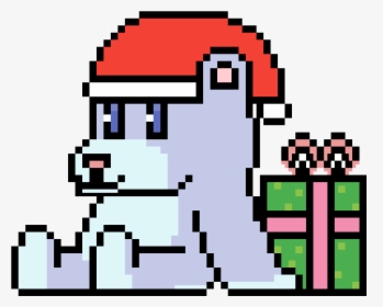 Transparent Christmas Bear Png - Christmas Pixel Art, Png Download, Transparent PNG