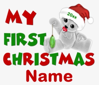 1st Christmas Bear Personalized Body Suit , Transparent, HD Png Download, Transparent PNG