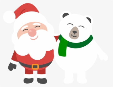 Santa, Polar Bear, Christmas, Cartoon, Comic, Holidays - Best Christmas, HD Png Download, Transparent PNG
