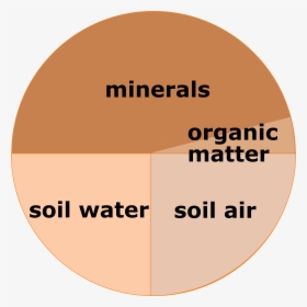 Minerals 46%, Soil Air 25%, Soil Water 25%, Organic - Soil Composition Png, Transparent Png, Transparent PNG
