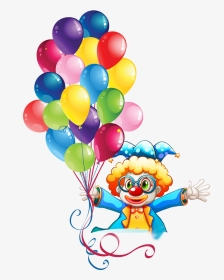 Transparent Clown Clipart - Balloon Happy Birthday Clip Art, HD Png Download, Transparent PNG