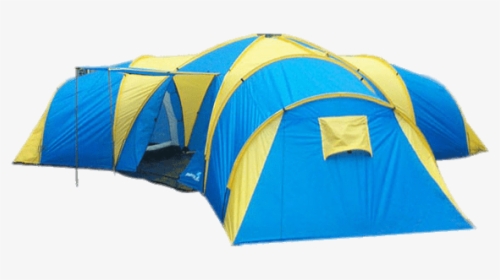 Large Family Camping Tent - Blue And Yellow 6 Man Tent, HD Png Download, Transparent PNG