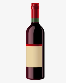 Transparent Pill Bottle Clipart - Cartoon Wine Bottle Transparent, HD Png Download, Transparent PNG