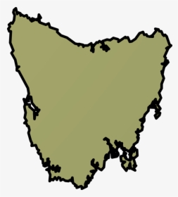 Leaf,area,artwork - Blank Map Of Tasmania, HD Png Download, Transparent PNG
