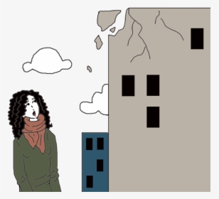 Falling Building Dream Meaning - Building Falling Down Drawing, HD Png Download, Transparent PNG
