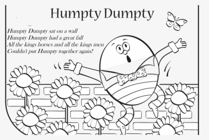 Image Black And - Printable Humpty Dumpty Coloring Page, HD Png Download, Transparent PNG