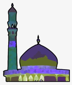 Building Cartoon Religion Logo Islam Islamic Public - Tower Masjid Cartoon Png, Transparent Png, Transparent PNG